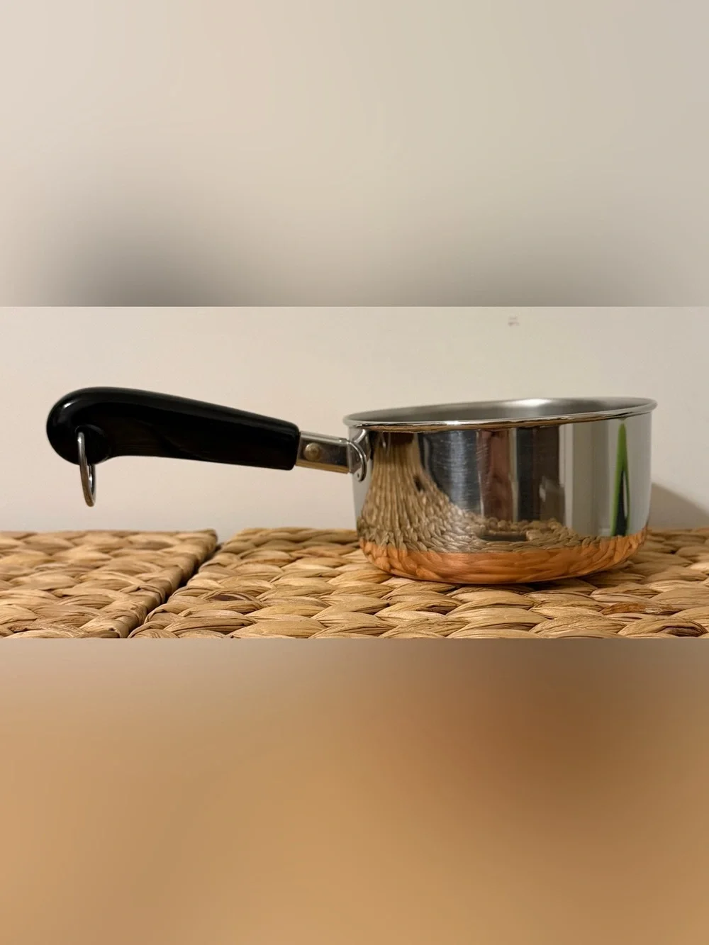 Vintage Revere Ware 1 Qt Copper Bottom Saucepan Clinton ILL 95G With Lid